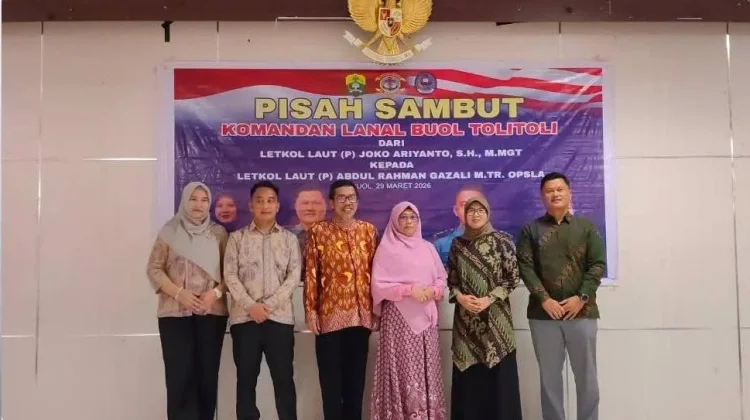 Letkol Laut Abdul Rahman Gazali Resmi Jabat Danlanal Buol