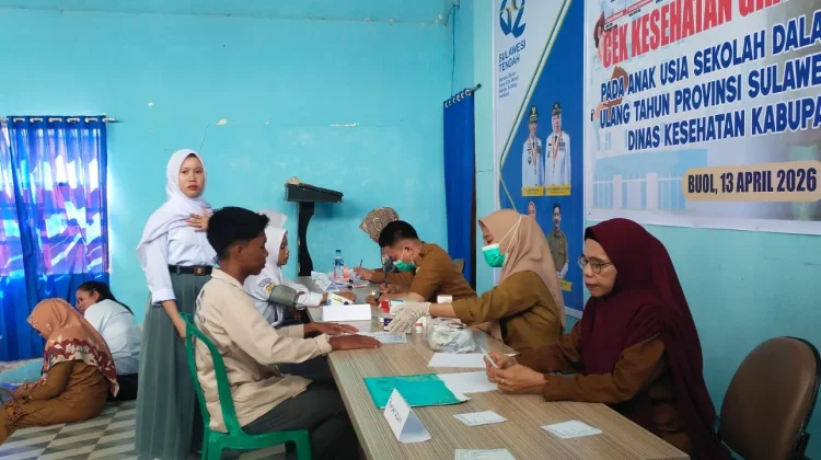 Peringati HUT Sulteng ke-62, Puskesmas Biau Gelar Aksi Cek Kesehatan Gratis