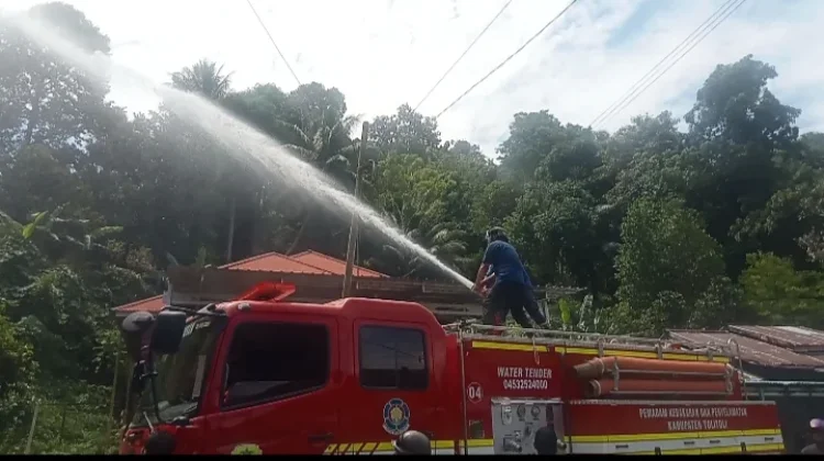 Dampak Kemarau, Kebakaran Lahan Terjadi di KM 2 Sidoarjo