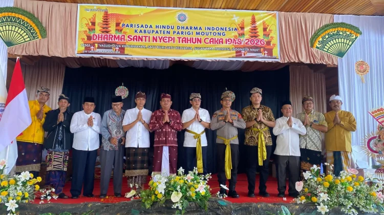 Bupati Parigi Moutong Hadiri Dharma Santi Nyepi 1948, Tegaskan Dukungan bagi Keruk