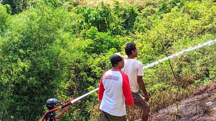 Cuaca Panas Terik, Polisi dan Camat Tolitoli Utara Imbau Warga Waspadai Karhutla