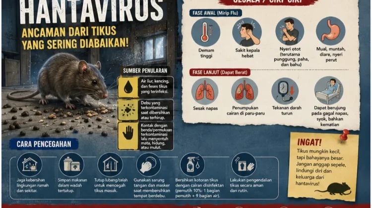 Kenali Gejala dan Cara Penularan Hantavirus Sejak Dini