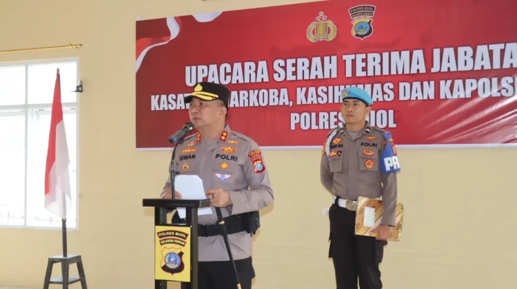 Kapolres Buol Pimpin Sertijab Sejumlah Pejabat Utama