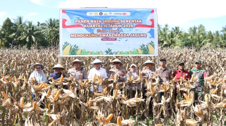 Kapolres Parigi Moutong Hadiri Panen Raya Jagung Serentak di Desa Sidole Timur