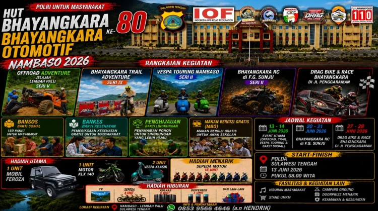 Polda Sulteng Akan Gelar Bhayangkara Otomotif Nambaso 2026