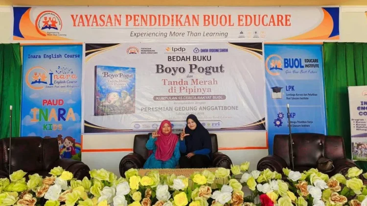 Buol Educare Resmikan Aula Anggati Bone dan Bedah Buku Cerita Rakyat Boyopogut