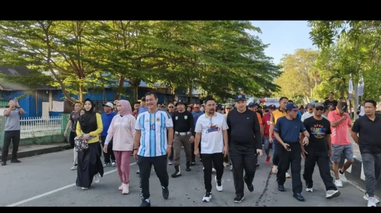 Jalan Santai HUT Satpol PP, Linmas dan Damkar Meriah di Tolitoli