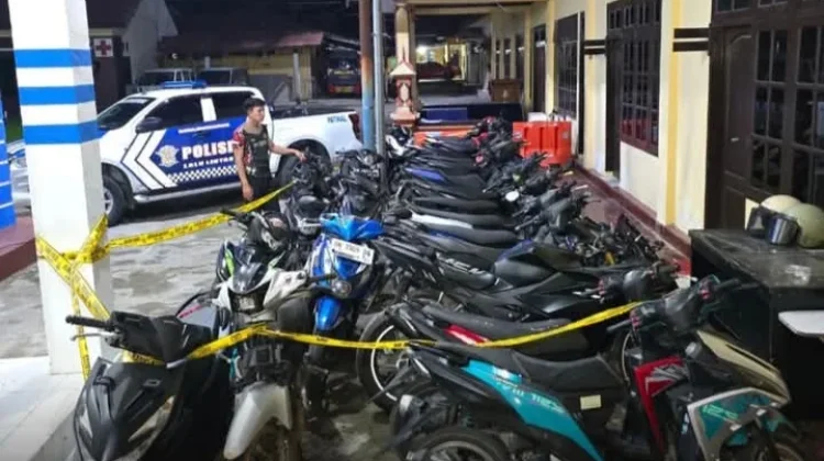 Polres Tolitoli Amankan 26 Motor Berknalpot Brong Saat Patroli Malam