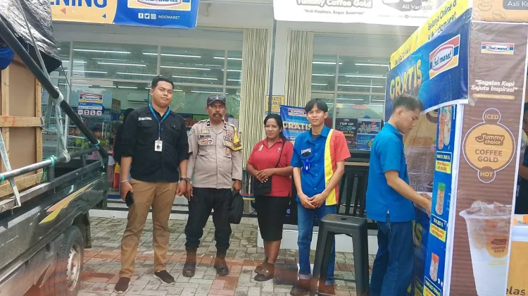 Bhabinkamtibmas Monitoring Pembukaan Gerai Indomaret di Desa Modo
