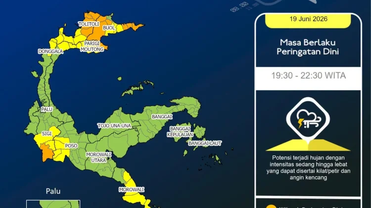 Cuaca Tolitoli, Buol, Parimo, di Dominasi Cerah Berawan