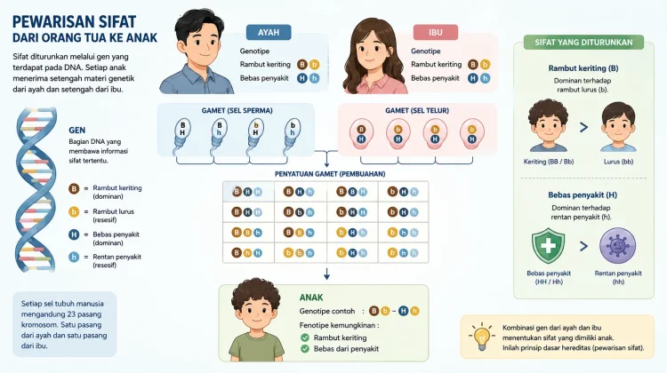 Mengenal Hereditas, Pewarisan Sifat yang Memengaruhi Kehidupan Manusia