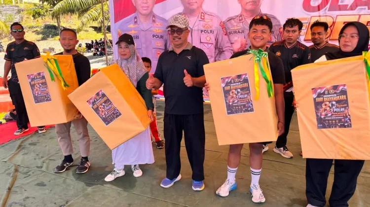 Jalan Santai HUT Bhayangkara ke-80 Polres Buol Meriah, Warga Antusias