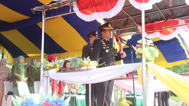 Polres Buol Gelar Upacara Hari Bhayangkara di Halaman Kantor Bupati