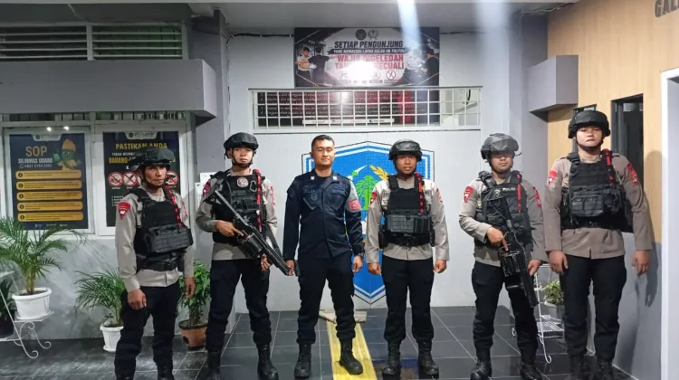 Sinergi Pengamanan, Lapas Tolitoli dan Brimob Gelar Patroli Sambang