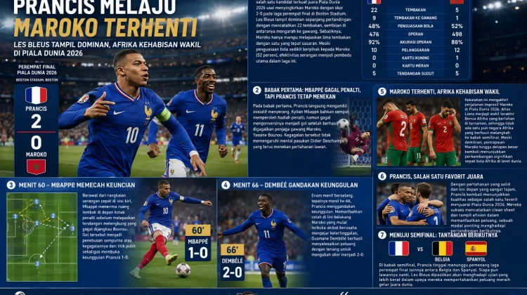 Singkirkan Maroko 2-0, Prancis Melaju ke Semifinal Piala Dunia