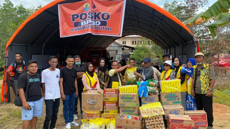 Golkar Tolitoli Salurkan Bantuan untuk Korban Kebakaran