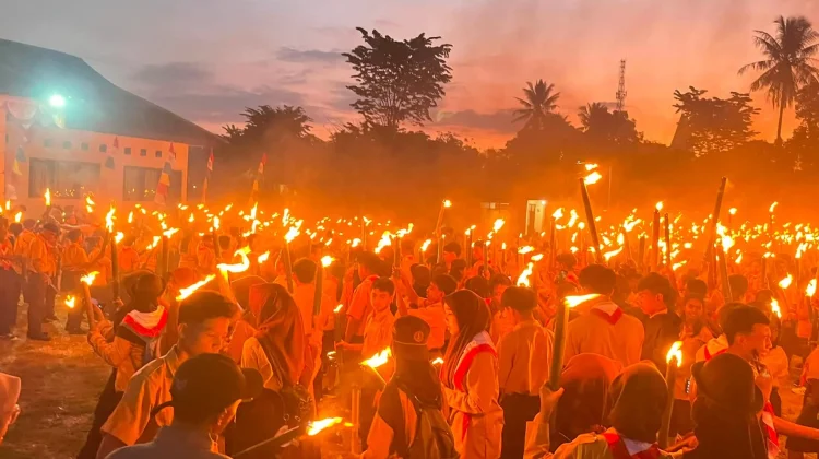 Pawai Obor Meriahkan Hari Pramuka ke-65 di Tolitoli