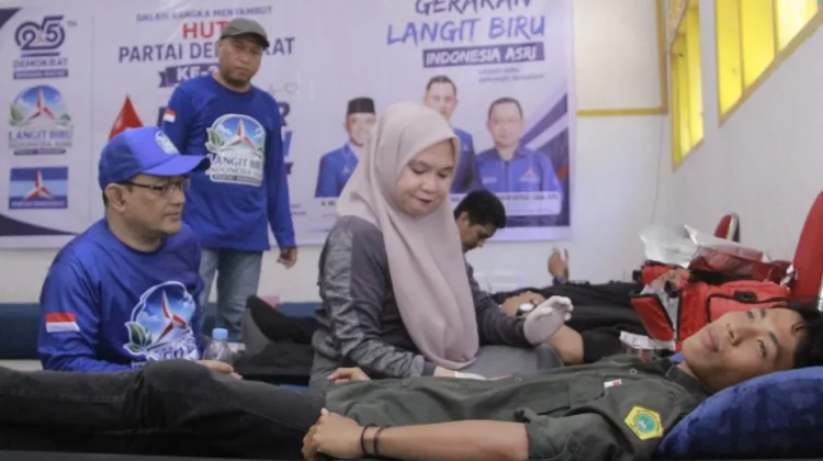 Sambut HUT ke-25, Demokrat Tolitoli Gelar Donor Darah