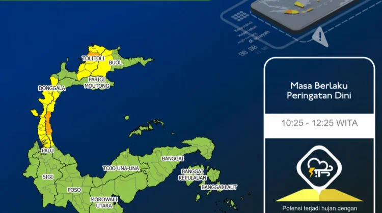 Cuaca Tolitoli, Buol dan Parigi Moutong Cerah Berawan
