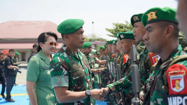 Pangdam Pimpin Penyambutan Satgas Yonif 711/Raksatama