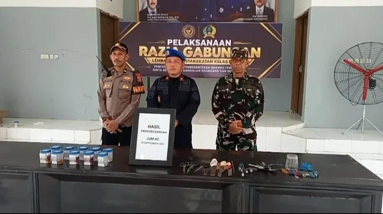 Razia Gabungan Lapas Leok, Petugas Temukan Sejumlah Barang Terlarang