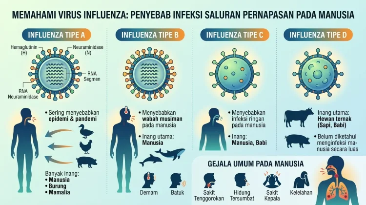 Mengenal Empat Jenis Influenza, dari Tipe A hingga D