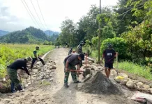 Satgas TMMD Genjot Pengerasan Jalan Dusun Ogomolobu