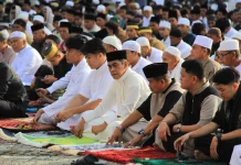 Khidmatnya Sholat Id di Halaman Kantor Bupati, Wujud Kebersamaan Pemerintah dan Ma