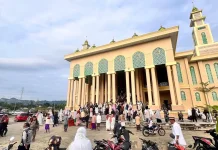 Arus Lalu Lintas Salat Id di Masjid Agung Buol Berjalan Lancar dan Aman