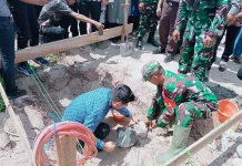 Kodim Bangun Jembatan Perintis Garuda di Nalu