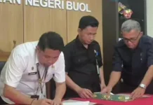 Disdukcapil Buol dan Pengadilan Negeri Buol Tandatangani PKS Tingkatkan Layanan