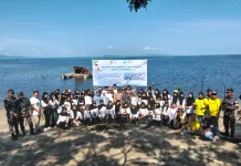 Mahasiswa Keperawatan Tolitoli Tanam Mangrove di Desa Ginunggung
