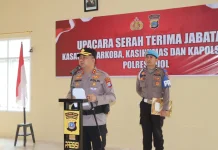 Kapolres Buol Pimpin Sertijab Sejumlah Pejabat Utama