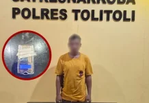 Polres Tolitoli Tangkap Pengedar Sabu di Lingadan