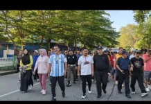 Jalan Santai HUT Satpol PP, Linmas dan Damkar Meriah di Tolitoli