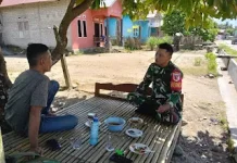 Babinsa Galang Ajak Pemuda Jaga Kondusivitas jelang Pilkades