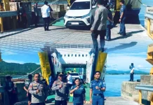 Polsubsektor KP3 Dede Amankan Kedatangan KMP Julung-Julung