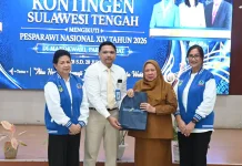 Wagub Reny Lepas Kontingen Sulteng ke Pesparawi Nasional XIV di Manokwari