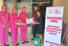 Bhayangkari Tolitoli Anjangsana ke Warakawuri Jelang HKGB Ke-74