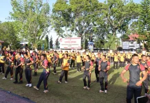 Polres Tolitoli Gelar Olahraga Bersama Sambut HUT Bhayangkara ke-80