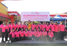 Bhayangkari Tolitoli Semarakkan HKGB ke-74 dengan Olahraga Bersama