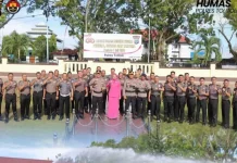 Kapolres Tolitoli Pimpin Upacara Kenaikan Pangkat Personel