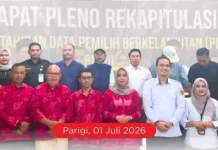 Bawaslu Awasi Pleno Rekapitulasi PDPB Triwulan II Parigi Moutong 2026