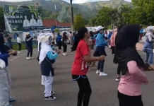 Senam Sehat di Tugu Cengkeh Tolitoli Disambut Antusias Warga