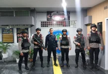 Sinergi Pengamanan, Lapas Tolitoli dan Brimob Gelar Patroli Sambang