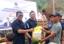 NasDem Salurkan Bantuan Korban Kebakaran Kelurahan Sidoarjo