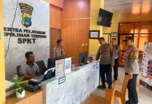 Jaga Kepuasan Masyarakat, Kabag Ops Cek Unit Pelayanan Polres Parimo