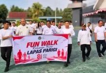 Lapas Parigi Semarakkan HUT ke-81 RI dengan Jalan Santai