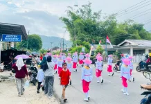 Lomba Gerak Jalan SD dan SMP Meriahkan HUT ke-81 RI di Tolitoli