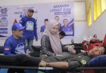 Sambut HUT ke-25, Demokrat Tolitoli Gelar Donor Darah